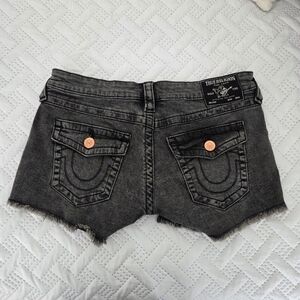 True Religion Women's Black Jean Shorts